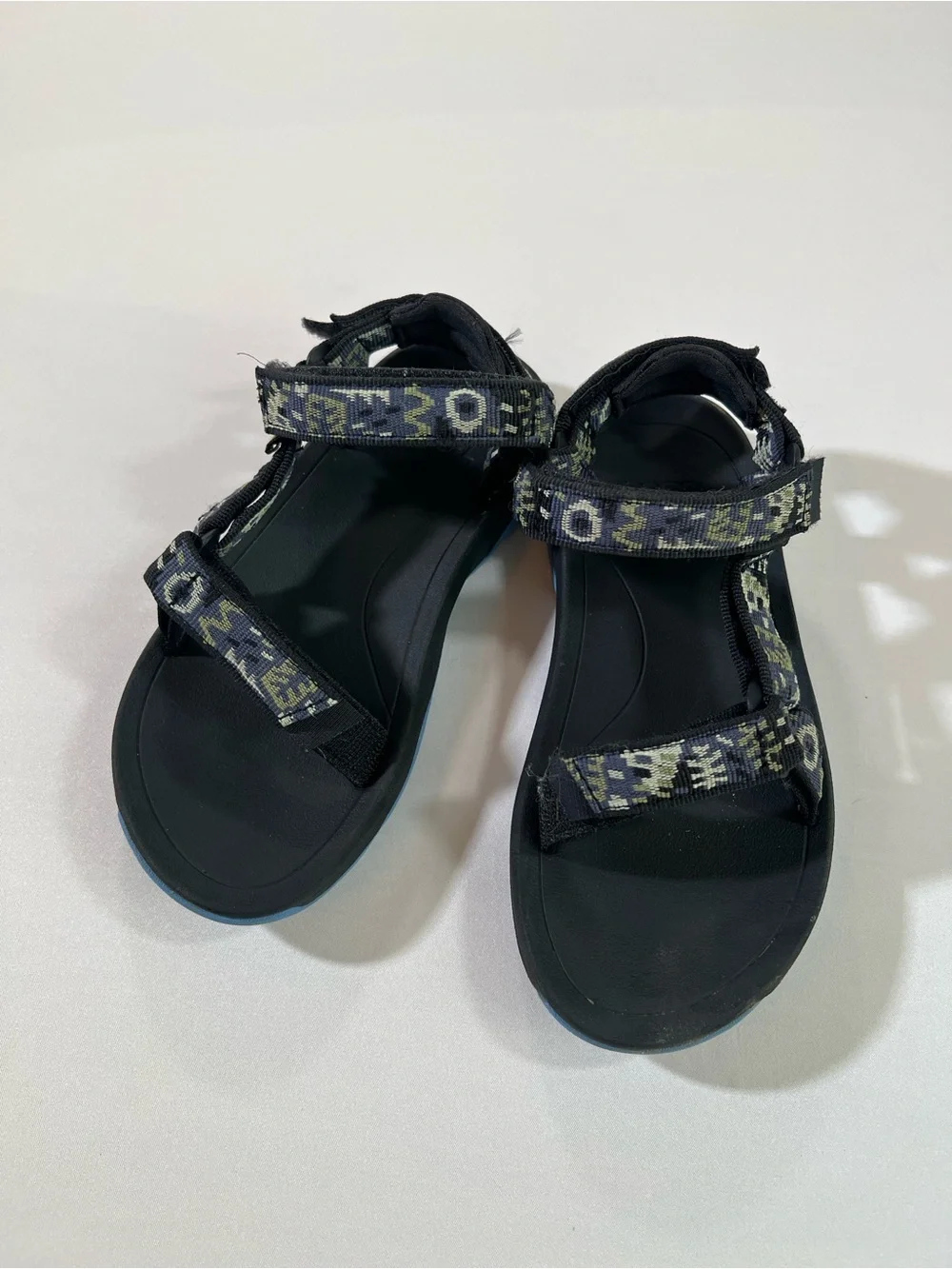 Teva Black Sandals with Patterned Straps